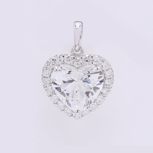 3.43 Carats Lab Grown Diamond 14K Gold Pendant