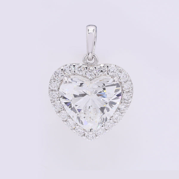 3.43 Carats Lab Grown Diamond 14K Gold Pendant