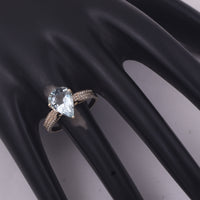 2.24 Ct Pear Aquamarine 9K Gold Ring