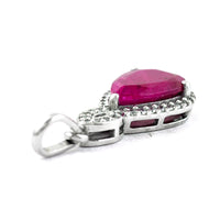 1.47 Ct Pear Mixed Cut Natural Ruby 950 Platinum Pendant