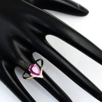 1.71 Ct Pear Ruby 14K Gold Ring