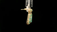 2.12 Ct Oval Emerald 14K Gold Earrings