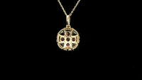 1.37 Ct Trillion Tourmaline 14K Gold Pendant