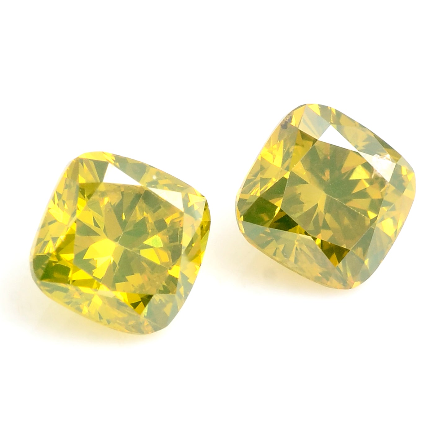 0.82 Carat Yellow Diamond Cushion Loose Gemstone