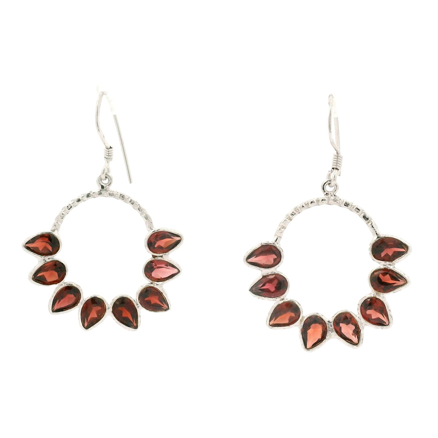 8.58 Ct Garnet 925 Sterling Silver Earrings