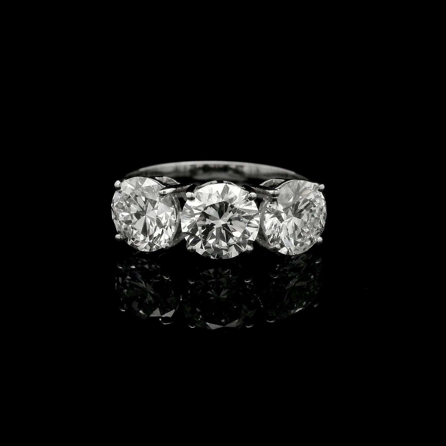 3.04 Ct Round Lab Grown Diamond 14K Gold Ring
