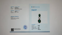 1.10 Ct Oval Mixed Cut Natural Emerald 14K Gold Pendant