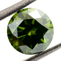 0.41 Green Diamond Round Loose Gemstone
