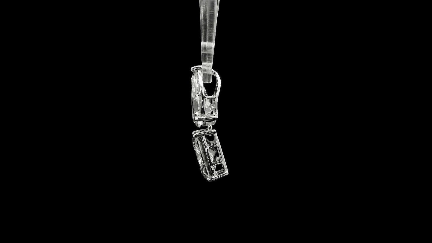 3.27 Carats Lab Grown Diamond 14K Gold Pendant