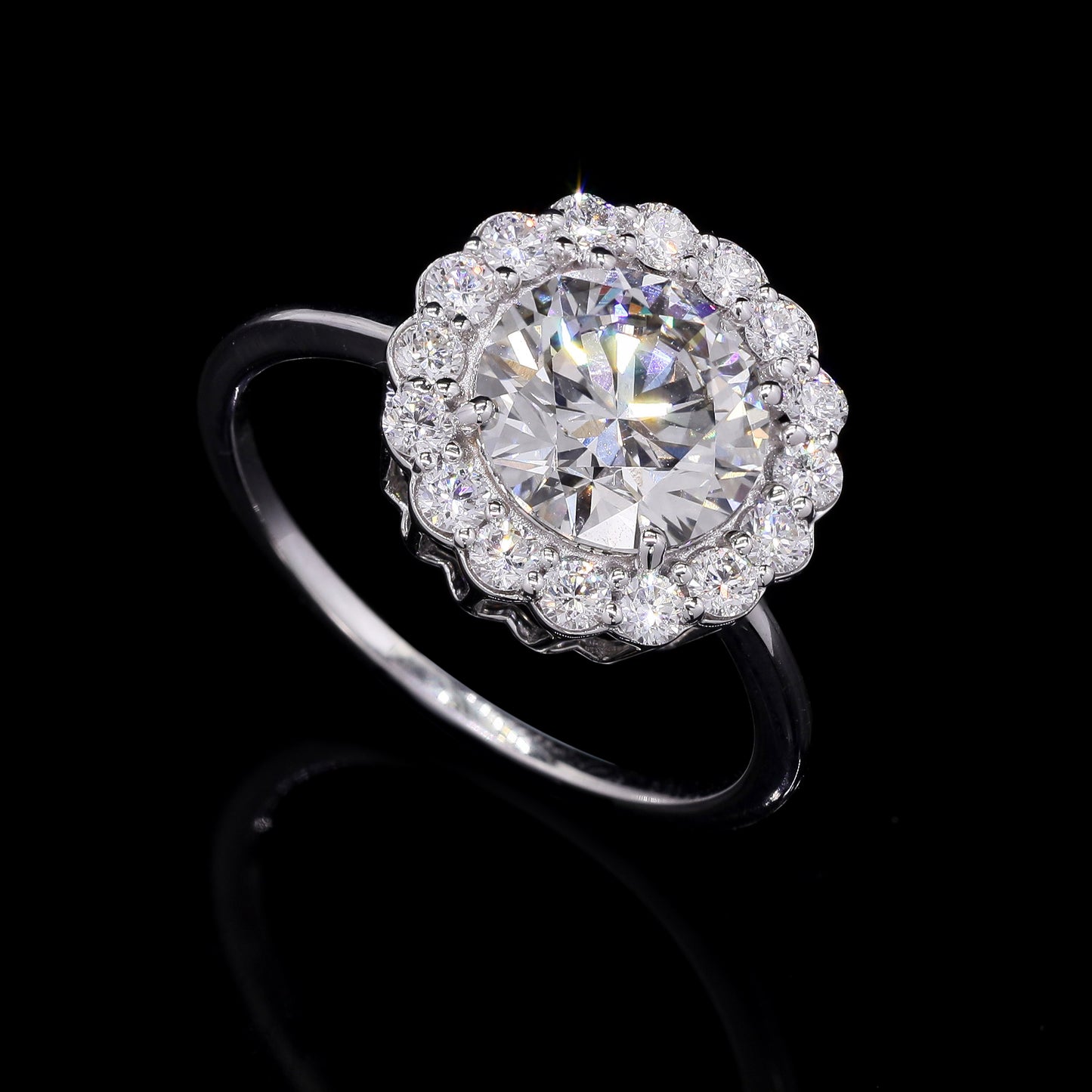 2.65 Carats Lab Grown Diamond 14K Gold Ring