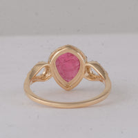 1.99 Ct Fancy Cab Pink Tourmaline 9K Gold Ring