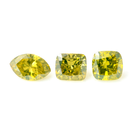 0.90 Carat Yellow Diamond Marquise, Cushion Loose Gemstone