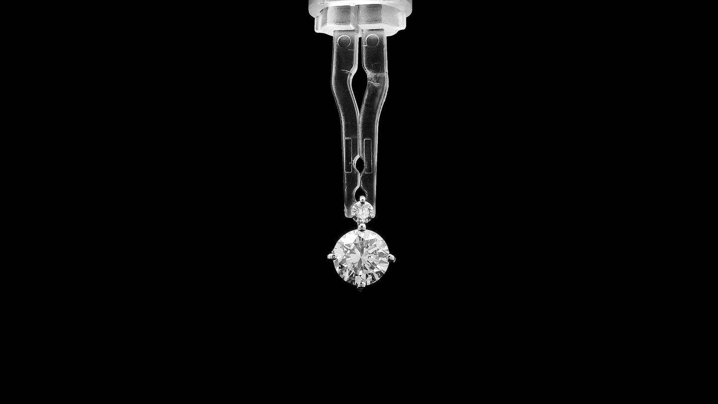 1.08 Ct Round Lab Grown Diamond 14K Gold Pendant