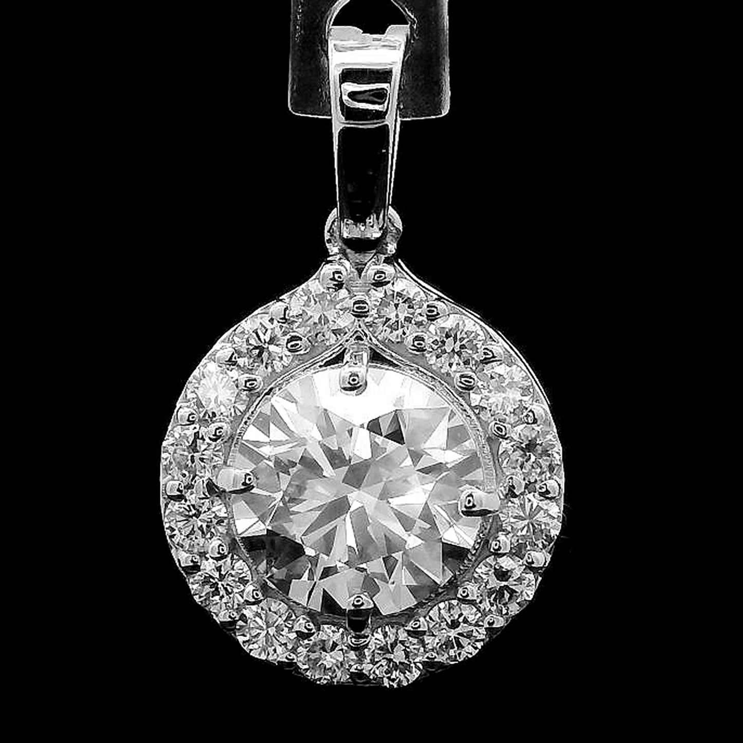 1.98 Carats Lab Grown Diamond 14K Gold Pendant