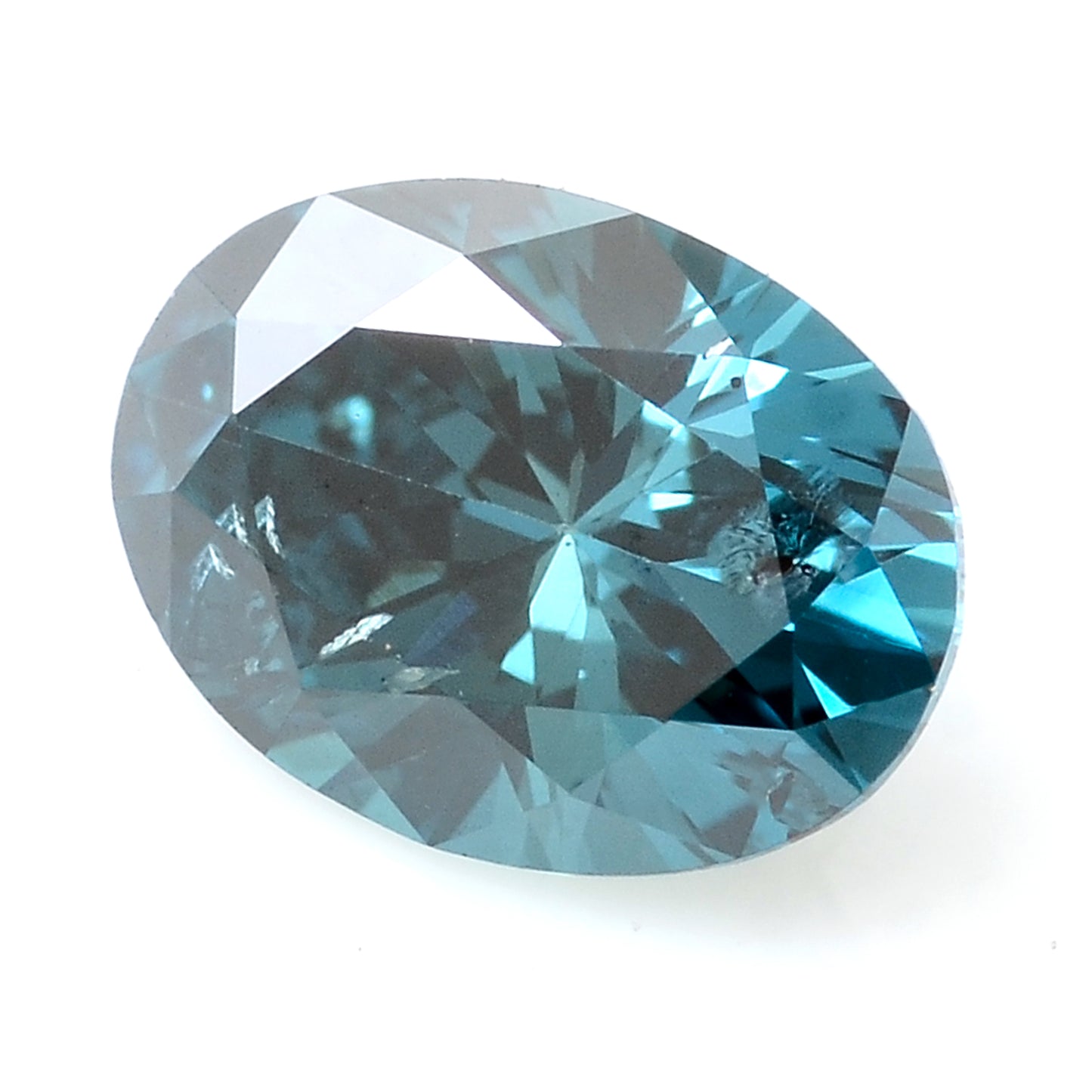 0.31 Carat Blue Diamond Oval Loose Gemstone