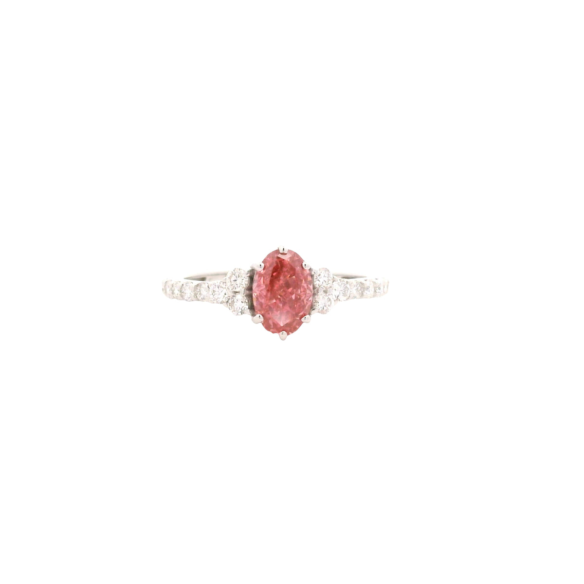 1.56 Carats Pink Lab Grown Diamond 14K Gold Ring