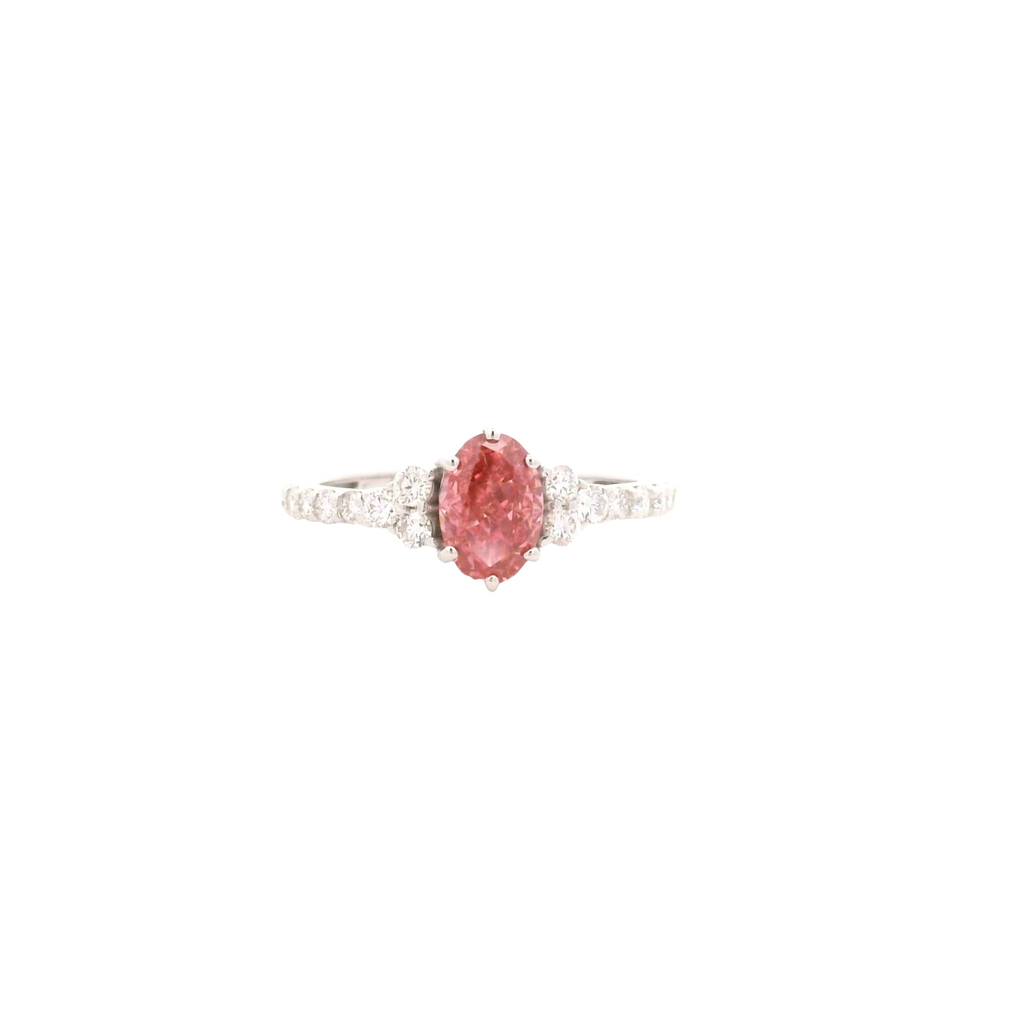 1.56 Carats Pink Lab Grown Diamond 14K Gold Ring
