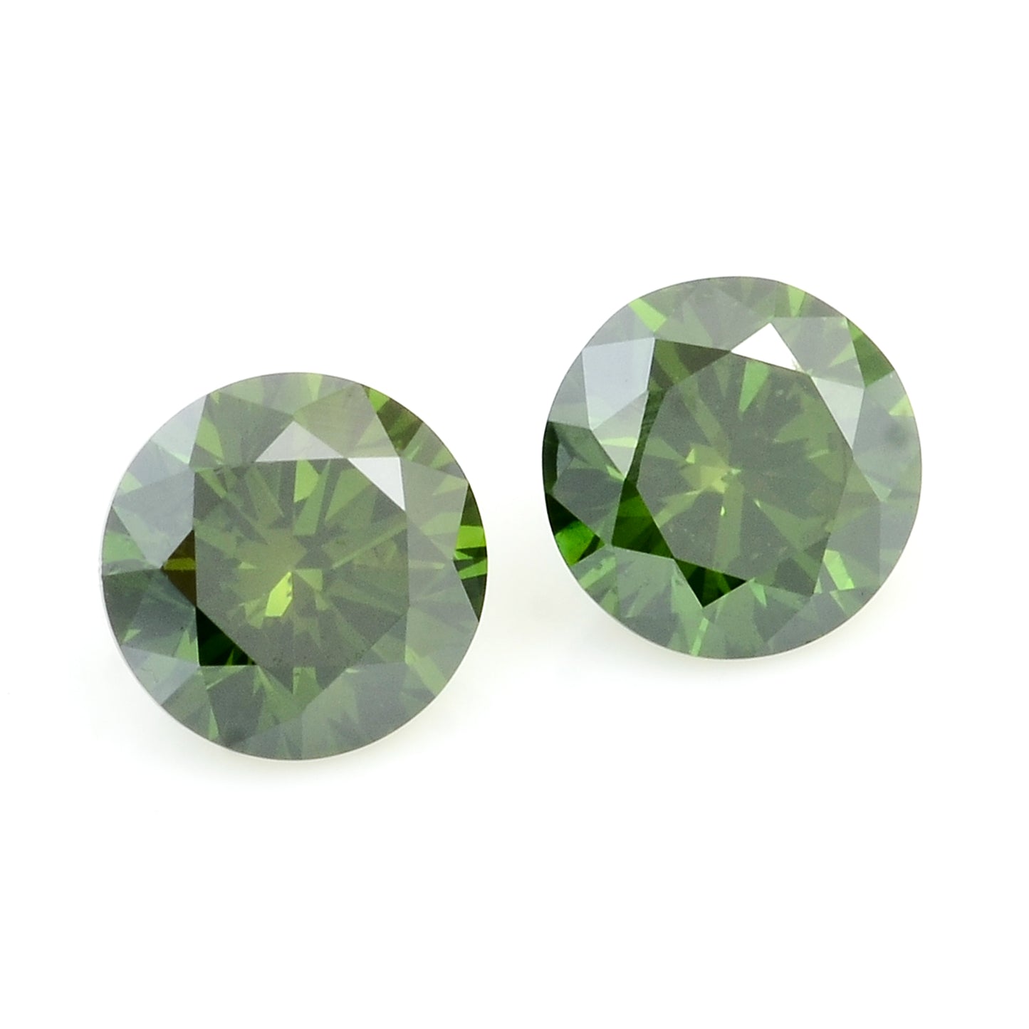 0.44 Green Diamond Round Loose Gemstone