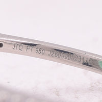 3.47 Ct Pear Mixed Cut Natural Emerald 950 Platinum Ring
