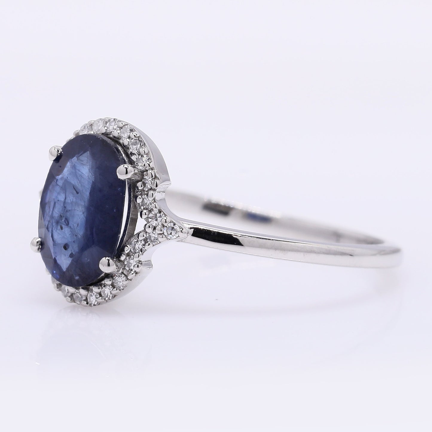 1.32 Ct Oval Mixed Cut Natural Sapphire 950 Platinum Ring