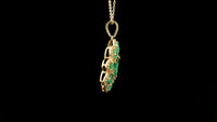 1.95 Ct Marquise Emerald 14K Gold Pendant