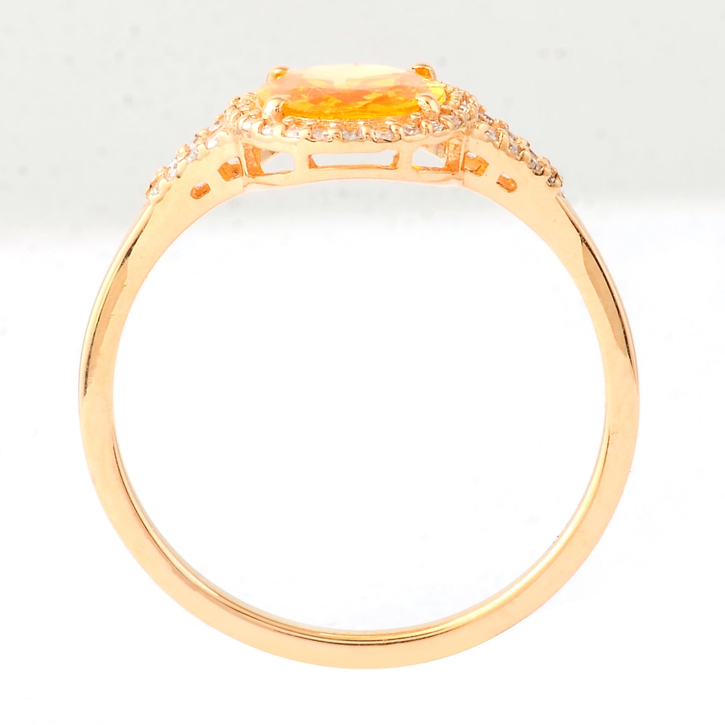 1.35 Ct Oval Mixed Cut Natural Yellow Sapphire 14K Gold Ring