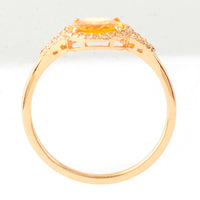 1.35 Ct Oval Mixed Cut Natural Yellow Sapphire 14K Gold Ring