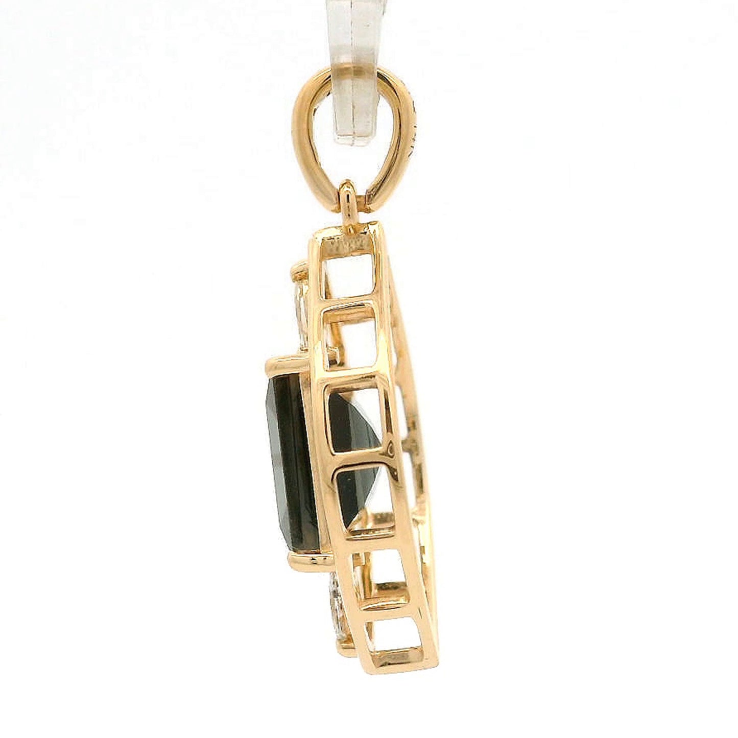 1.85 Ct Square Tourmaline 14K Gold Pendant