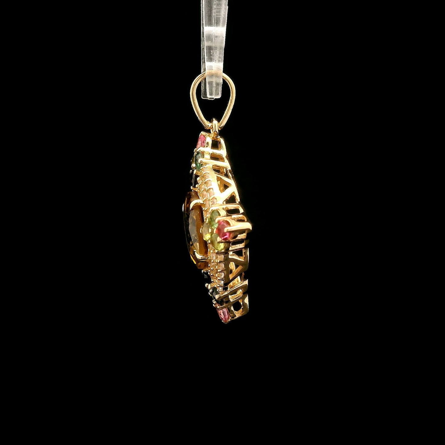 1.88 Ct Oval Tourmaline 14K Gold Pendant