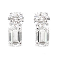 5.23 Carats Lab Grown Diamond 14K Gold Earrings