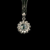 2.38 Carats Blue Lab Grown Diamond 14K Gold Pendant