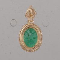1.65 Ct Oval Emerald 9K Gold Pendant