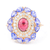 2.97 Ct Oval Tourmaline 14K Gold Ring