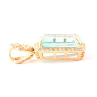 2.10 Ct Octagon Step Cut Natural Emerald 14K Gold Pendant