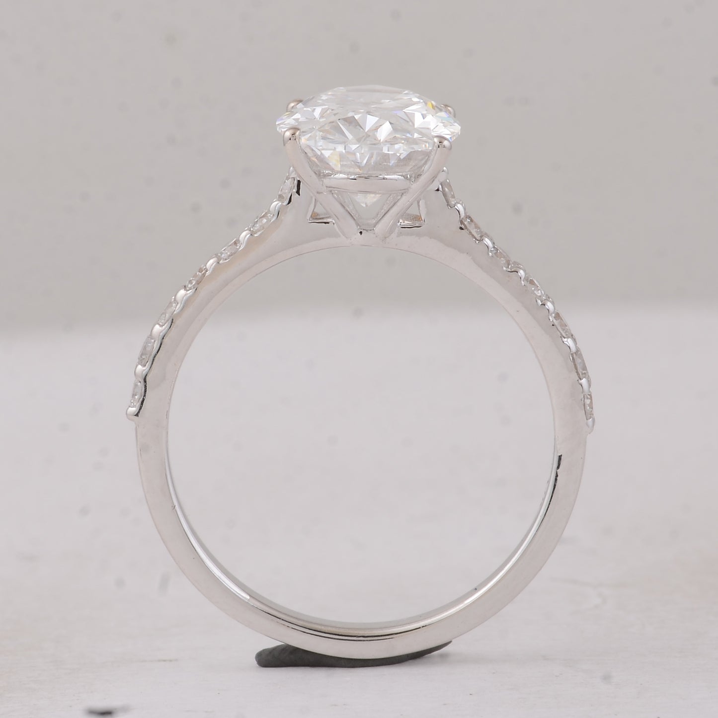 3.40 Carats Lab Grown Diamond 14K Gold Ring