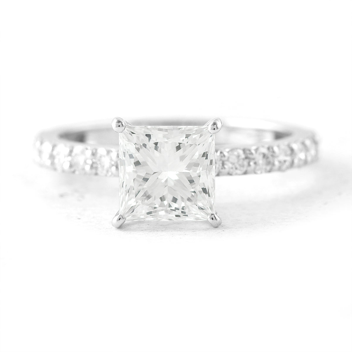 3.09 Carats Lab Grown Diamond 14K Gold Ring