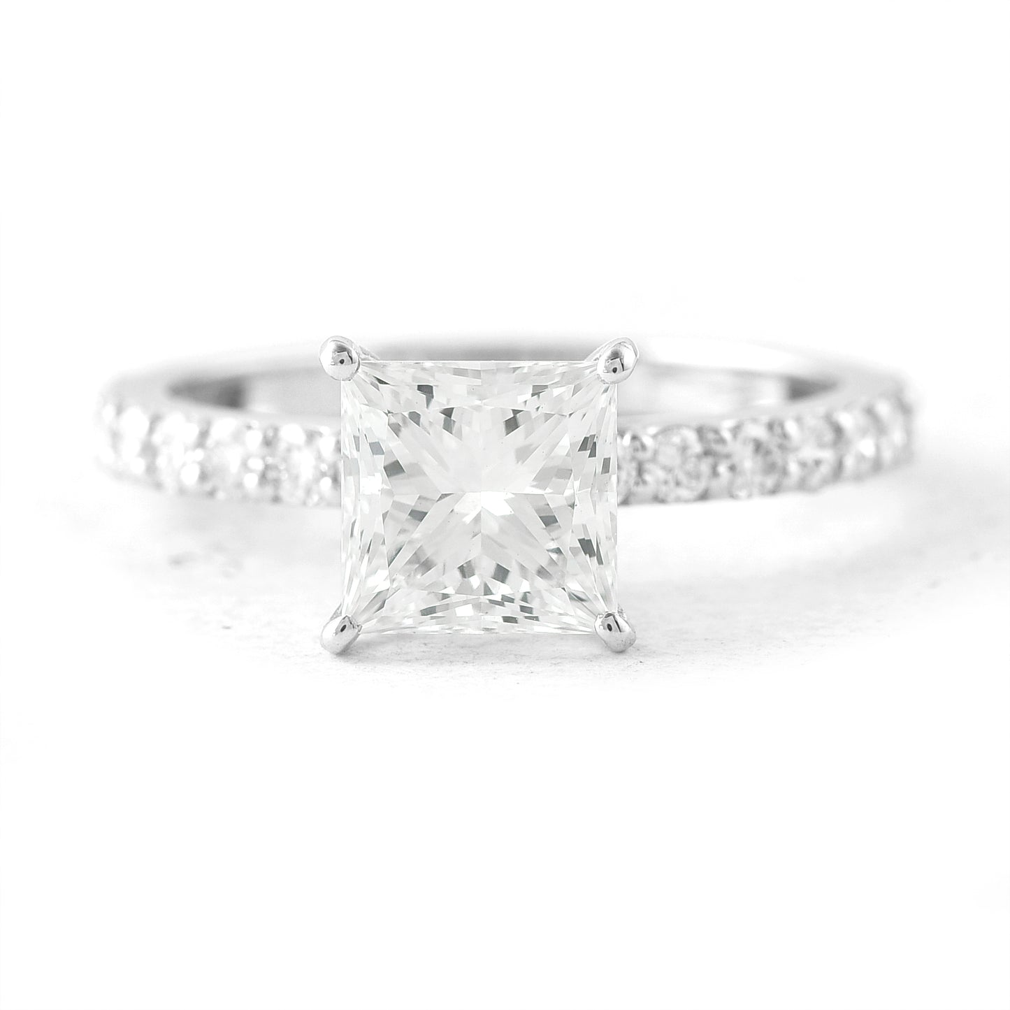 3.09 Carats Lab Grown Diamond 14K Gold Ring