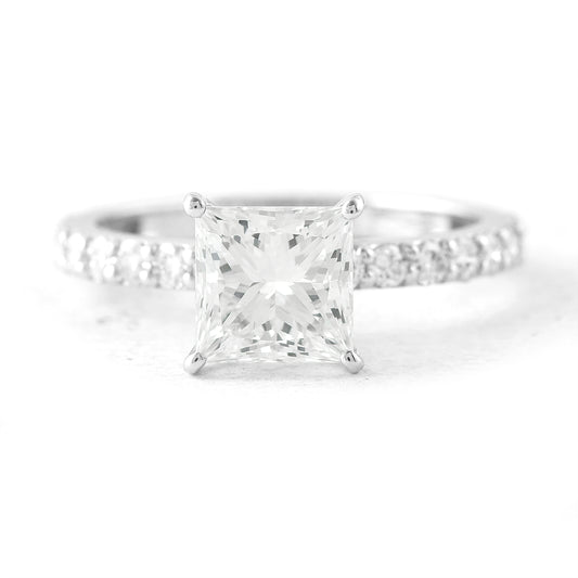 3.09 Carats Lab Grown Diamond 14K Gold Ring