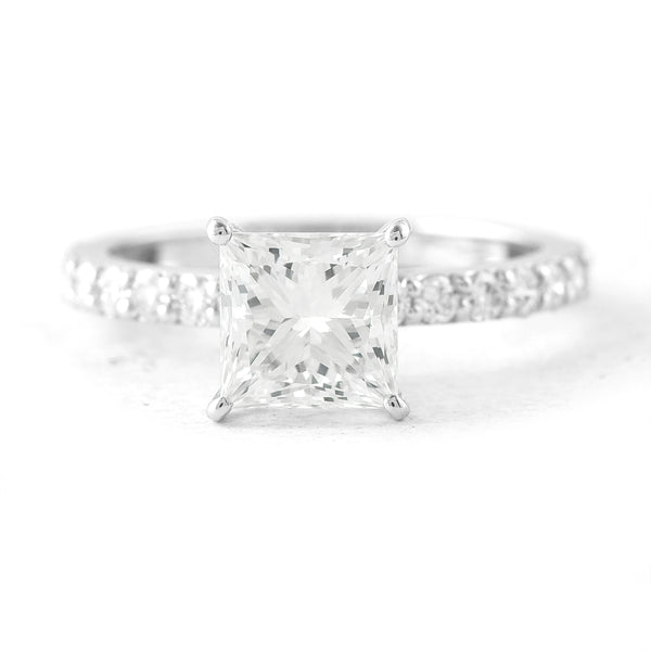 3.09 Carats Lab Grown Diamond 14K Gold Ring