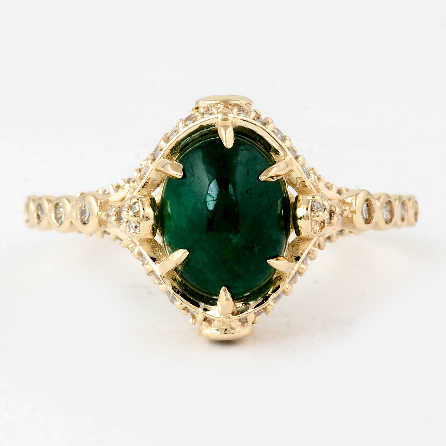 2.41 Ct Oval Emerald 14K Gold Ring