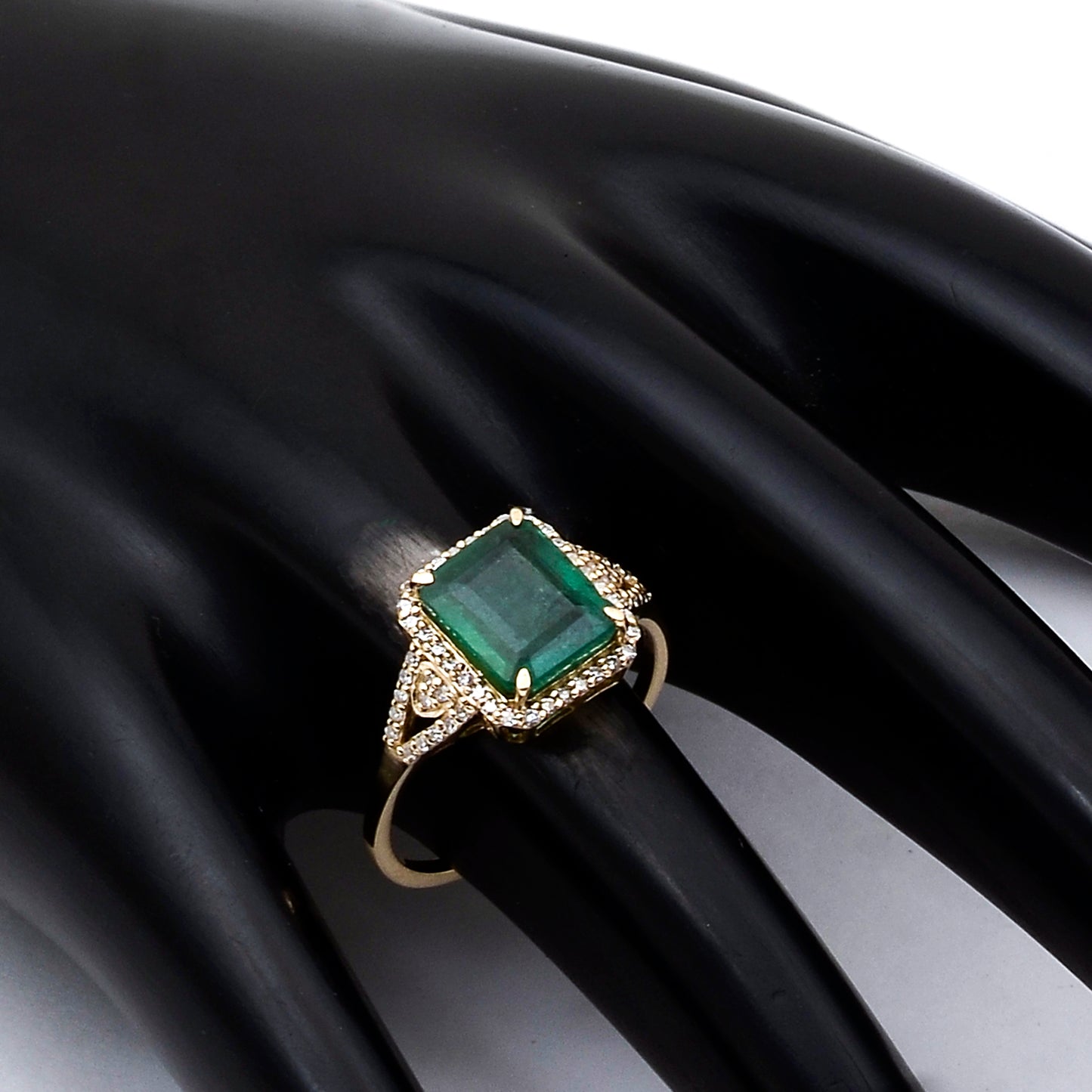 2.51 Ct Octagon Natural Emerald 14K Gold Ring