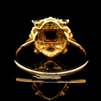 1.02 Ct Square Multi Tourmaline 14K Gold Ring