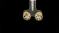 3.62 Ct Oval Sapphire 14K Gold Earrings