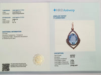 2.30 Ct Oval Mixed Cut Natural Aquamarine 14K Gold Pendant