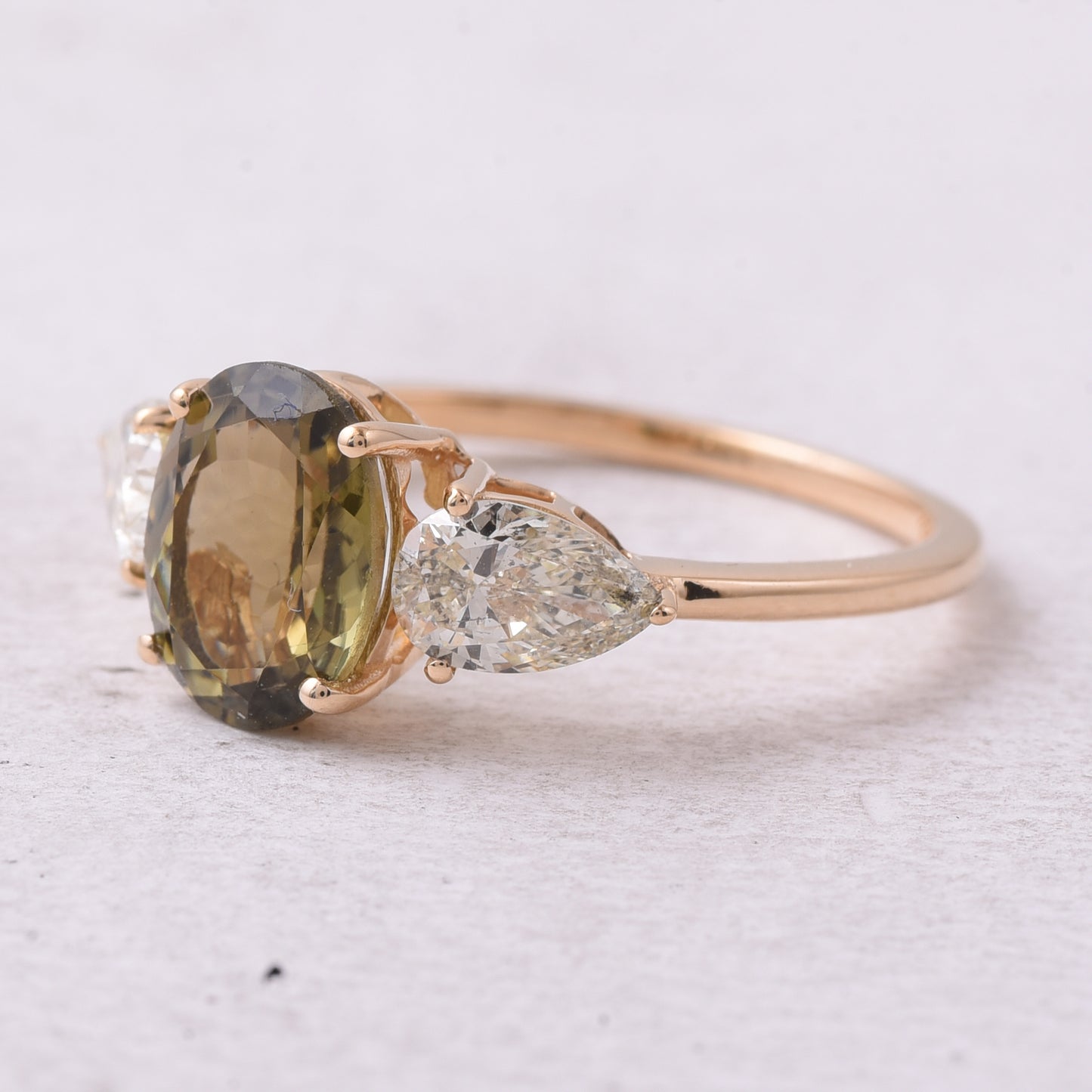 2.81 Ct Oval Natural Tourmaline 14K Gold Ring