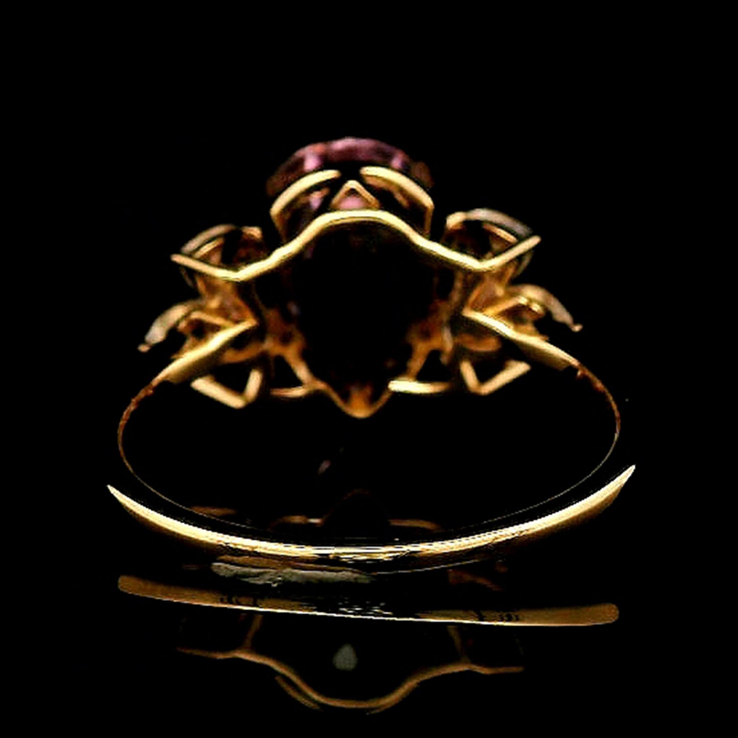 4.60 Ct Pear Kunzite 14K Gold Ring