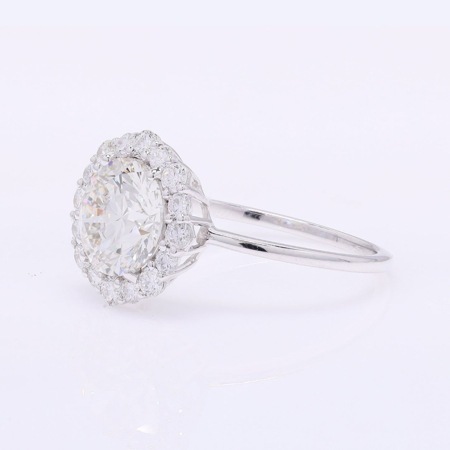 2.62 Carats Lab Grown Diamond 14K Gold Ring