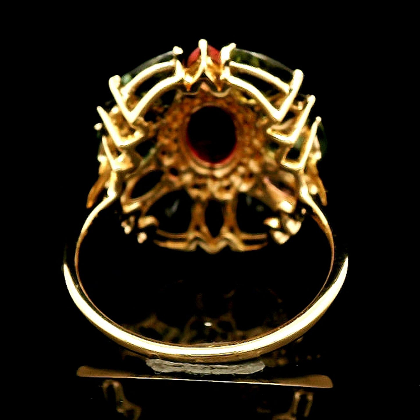 4.97 Ct Oval Rubellite 14K Gold Ring