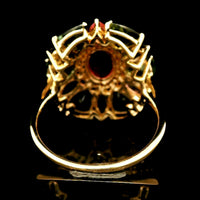 4.97 Ct Oval Rubellite 14K Gold Ring
