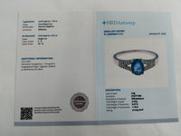 1.23 Ct Oval Mixed Cut Natural Sapphire 950 Platinum Ring